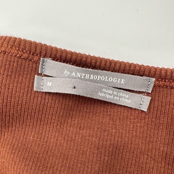 Anthropologie Maeve Ribbed Cut Out Longsleeve Top Size Medium - Picture 3 of 5